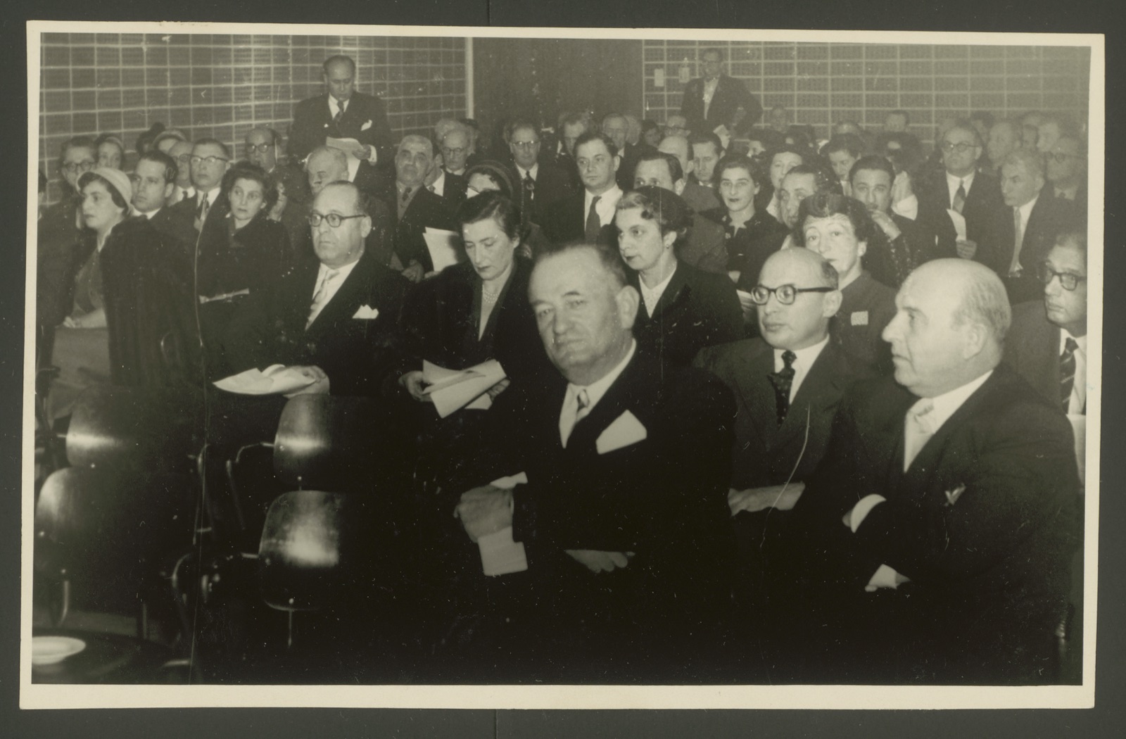 Suomi–Israel-yhdistyksen perustamiskokous vuonna 1954.