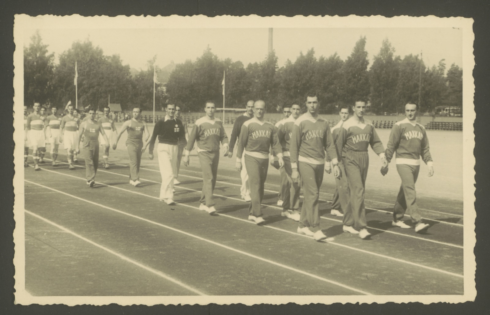Makkabin jäseniä marssimassa, 1939